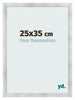 Cadre Photo 25x35cm Aluminium Brosse MDF Pisa De Face Mesure | Yourdecoration.fr
