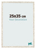 Cadre Photo 25x35cm Blanc Vintage MDF Bologna De Face Mesure | Yourdecoration.fr