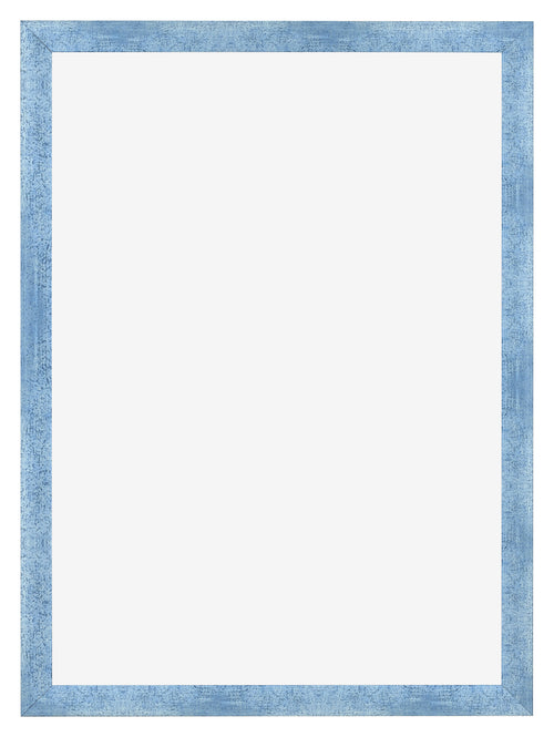 Cadre Photo 25x35cm Bleu Brillant Patine MDF Pisa De Face | Yourdecoration.fr
