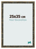 Cadre Photo 25x35cm Bleu Or Melange MDF Pisa De Face Mesure | Yourdecoration.fr