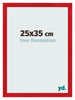 Cadre Photo 25x35cm Rouge MDF Pisa De Face Mesure | Yourdecoration.fr