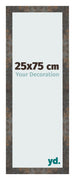 Cadre Photo 25x75 cm Metal Oxyde MDF Bologna De Face Mesure | Yourdecoration.fr