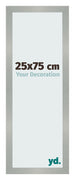 Cadre Photo 25x75cm Aluminium Brossé MDF Bologna De Face Mesure | Yourdecoration.fr