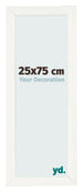 Cadre Photo 25x75cm Blanc Vintage MDF Pisa De Face Mesure | Yourdecoration.fr
