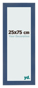 Cadre Photo 25x75cm Bleu Fonce Patine MDF Pisa De Face Mesure | Yourdecoration.fr