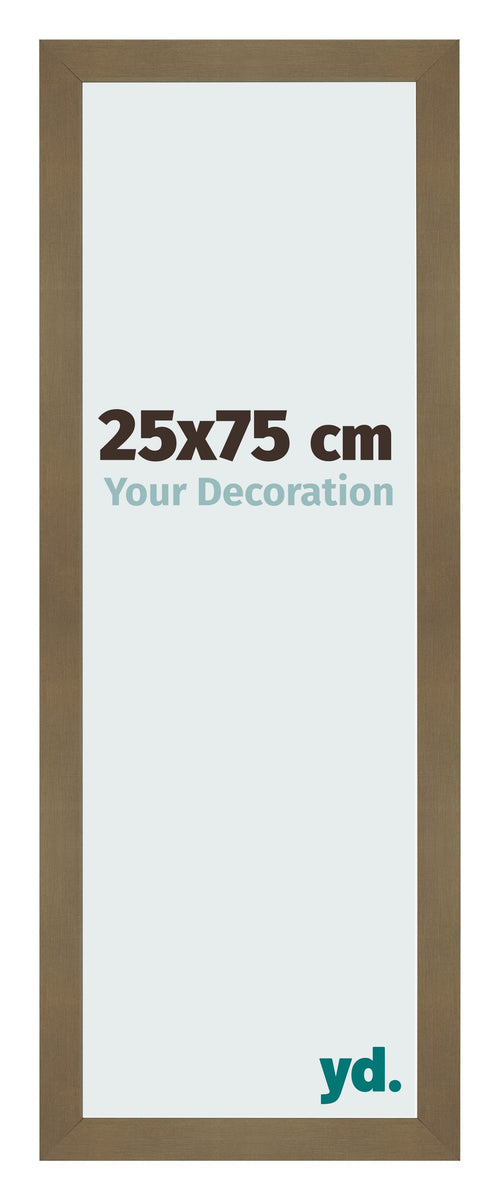 Cadre Photo 25x75cm Bronze Décor MDF Bologna De Face Mesure | Yourdecoration.fr