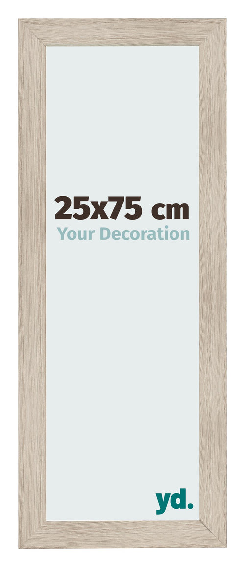 Cadre Photo 25x75cm Chene Rustique MDF Pisa De Face Mesure | Yourdecoration.fr