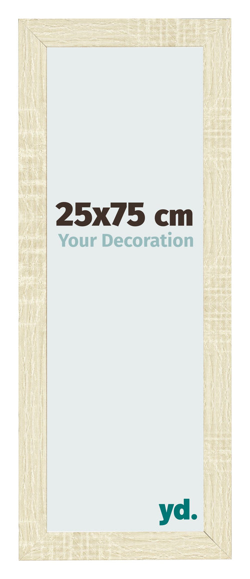 Cadre Photo 25x75cm Chene Sonoma MDF Pisa De Face Mesure | Yourdecoration.fr
