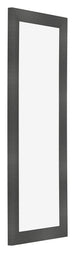 Cadre Photo 25x75cm Noir Argent Poli MDF Pisa De Face Oblique | Yourdecoration.fr