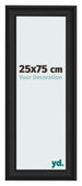 Cadre Photo 25x75cm Noir Grain de Bois MDF Lazio De Face Mesure | Yourdecoration.fr