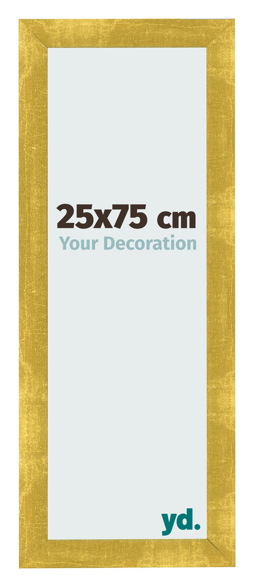 Cadre Photo 25x75cm Or Vintage MDF Pisa De Face Mesure | Yourdecoration.fr