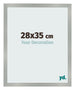Cadre Photo 28x35cm Aluminium Brossé MDF Bologna De Face Mesure | Yourdecoration.fr