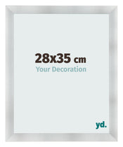 Cadre Photo 28x35cm Aluminium Brosse MDF Pisa De Face Mesure | Yourdecoration.fr