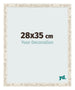 Cadre Photo 28x35cm Blanc Vintage MDF Bologna De Face Mesure | Yourdecoration.fr