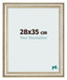 Cadre Photo 28x35cm Brillance Metallique MDF Lazio De Face Mesure | Yourdecoration.fr