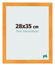 Cadre Photo 28x35cm Orange MDF Pisa De Face Mesure | Yourdecoration.fr