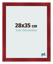 Cadre Photo 28x35cm Vin Rouge Patine MDF Pisa De Face Mesure | Yourdecoration.fr