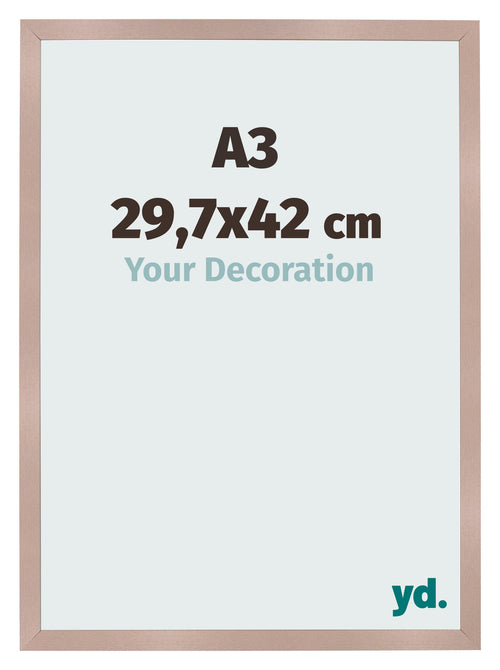 Cadre Photo 29 7x42 cm A3 Rose Ancien MDF Bologna De Face Mesure | Yourdecoration.fr