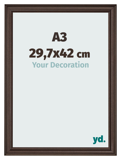 Cadre Photo 29 7x42cm A3 Chene Fonce MDF Lazio De Face Mesure | Yourdecoration.fr