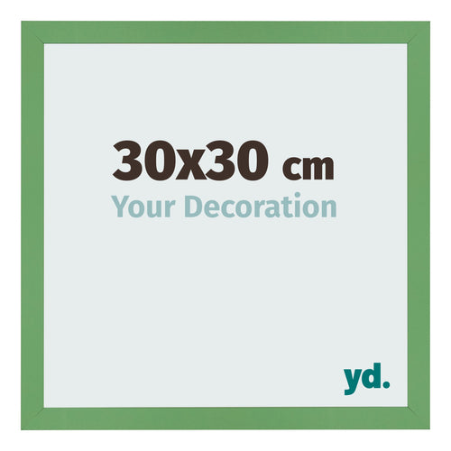 Cadre Photo 30x30 cm Vert MDF Bologna De Face Mesure | Yourdecoration.fr