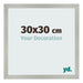 Cadre Photo 30x30cm Argent Mat MDF Bologna De Face Mesure | Yourdecoration.fr