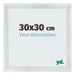 Cadre Photo 30x30cm Argent Noir Patine MDF Pisa De Face Mesure | Yourdecoration.fr