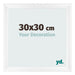 Cadre Photo 30x30cm Blanc Vintage MDF Pisa De Face Mesure | Yourdecoration.fr