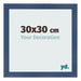 Cadre Photo 30x30cm Bleu Fonce Patine MDF Pisa De Face Mesure | Yourdecoration.fr