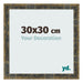 Cadre Photo 30x30cm Bleu Or Melange MDF Pisa De Face Mesure | Yourdecoration.fr