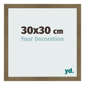 Cadre Photo 30x30cm Bronze Décor MDF Bologna De Face Mesure | Yourdecoration.fr