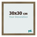 Cadre Photo 30x30cm Bronze Décor MDF Bologna De Face Mesure | Yourdecoration.fr