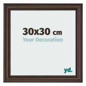 Cadre Photo 30x30cm Chene Fonce MDF Lazio De Face Mesure | Yourdecoration.fr