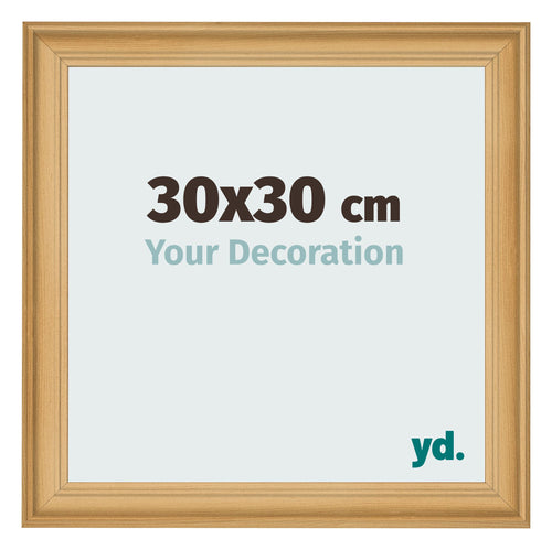 Cadre Photo 30x30cm De Pin Grain de Bois MDF Lazio De Face Mesure | Yourdecoration.fr