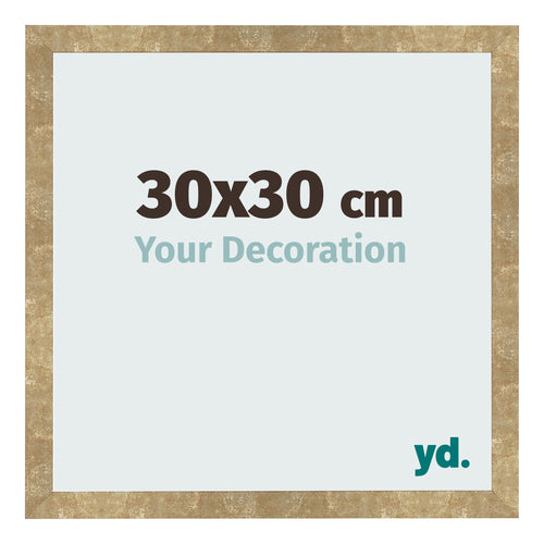 Cadre Photo 30x30cm Or Antique MDF Bologna De Face Mesure | Yourdecoration.fr