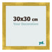 Cadre Photo 30x30cm Or Vintage MDF Pisa De Face Mesure | Yourdecoration.fr
