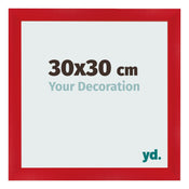 Cadre Photo 30x30cm Rouge MDF Pisa De Face Mesure | Yourdecoration.fr