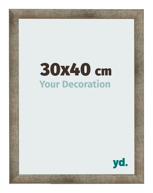 Cadre Photo 30x40 cm Metal Vintage MDF Bologna De Face Mesure | Yourdecoration.fr