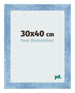 Cadre Photo 30x40cm Bleu Brillant Patine MDF Pisa De Face Mesure | Yourdecoration.fr