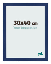 Cadre Photo 30x40cm Bleu Foncé Patiné MDF Bologna De Face Mesure | Yourdecoration.fr