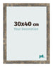Cadre Photo 30x40cm Bleu Or Mélangé MDF Bologna De Face Mesure | Yourdecoration.fr