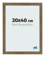 Cadre Photo 30x40cm Bronze Décor MDF Bologna De Face Mesure | Yourdecoration.fr