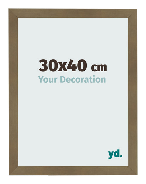 Cadre Photo 30x40cm Bronze Décor MDF Bologna De Face Mesure | Yourdecoration.fr