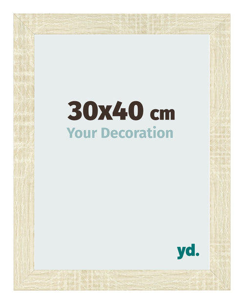 Cadre Photo 30x40cm Chene Sonoma MDF Pisa De Face Mesure | Yourdecoration.fr