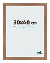 Cadre Photo 30x40cm Cuivre Décor MDF Bologna De Face Mesure | Yourdecoration.fr