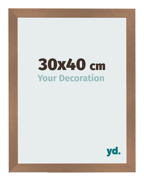 Cadre Photo 30x40cm Cuivre Décor MDF Bologna De Face Mesure | Yourdecoration.fr