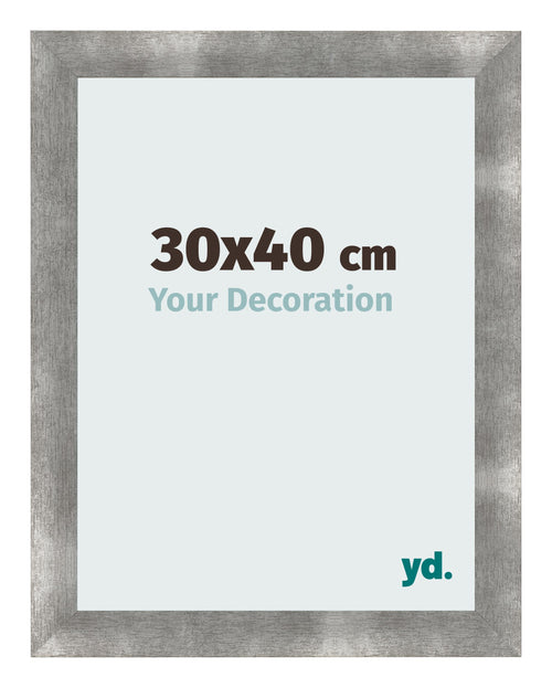 Cadre Photo 30x40cm Metal Vintage MDF Pisa De Face Mesure | Yourdecoration.fr