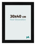 Cadre Photo 30x40cm Noir Argent Poli MDF Pisa De Face Mesure | Yourdecoration.fr