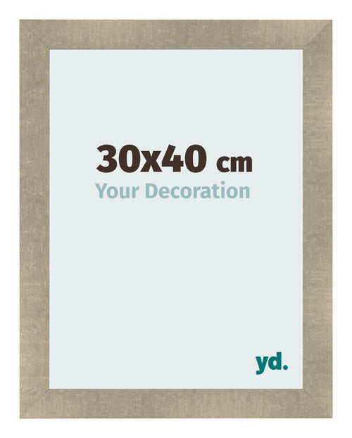 Cadre Photo 30x40cm Or Vintage MDF Pisa De Face Mesure | Yourdecoration.fr