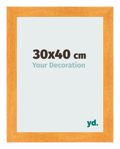 Cadre Photo 30x40cm Orange MDF Pisa De Face Mesure | Yourdecoration.fr