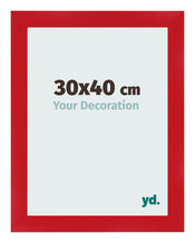 Cadre Photo 30x40cm Rouge MDF Pisa De Face Mesure | Yourdecoration.fr